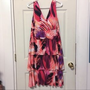 Tropical vacation summer flowy dress